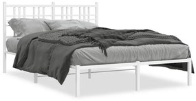 Giroletto Con Testiera Metallo Bianco 140x190 Cm /