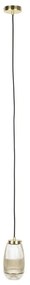 Lampada a sospensione color oro con paralume in vetro ø 12 cm Robin - White Label