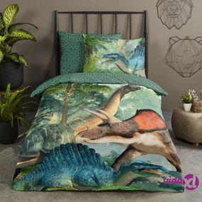 Good Morning Copripiumino per Bambini JURASSIC 140x200/220 cm Verde