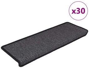 Tappeti Adesivi Scale Aspetto Sisal 30 Pz 65x21x4 Cm Antracite /