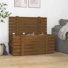 Contenitore Portaoggetti Ambra 91x40,5x42cm Legno Massello Pino /