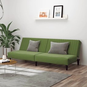 Divano Letto A 2 Posti Verde Chiaro İn Velluto /