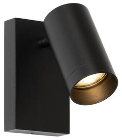 Applique moderna nera regolabile con interruttore - Jeana Luxe