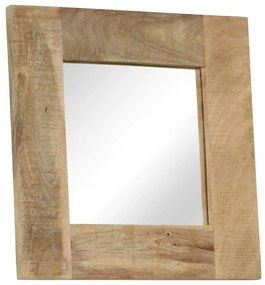 Specchio in Legno Massello di Mango 50x50 cm
