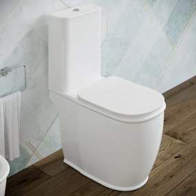 Vaso WC monoblocco Genesis filo muro in ceramica completo di sedile softclose