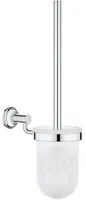 Portascopino a parete completo in vetro e metallo Grohe Essentials Authentic