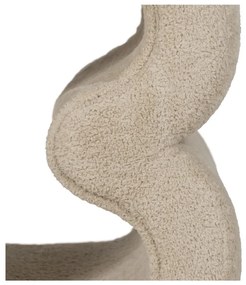 Poggiapiedi beige con rivestimento in bouclé – Ixia