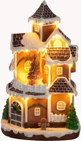 Decorazione natalizia a LED con funzione timer Multi-storey Gingerbread House