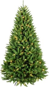 Albero di Natale artificiale Highland illuminato verde H 180 cm x ø 114 cm