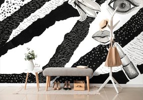 Carta da parati – Icona di Moda in Bianco e Nero
