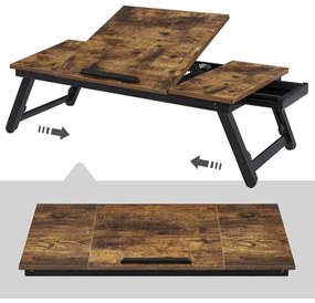 Tavolino porta PC regolabile per letto LAT, marrone/nero