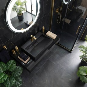 Lavabo in conglomerato GOYA BLACK MAT 70CM