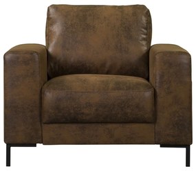 Poltrona marrone con rivestimento in finta pelle Lofty Lilly – Miuform