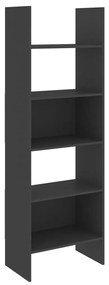 Libreria Grigia 60x35x180 cm in Legno Multistrato