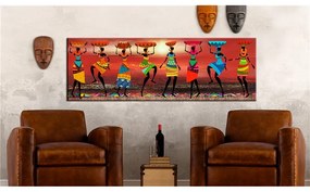 Quadro African Women Dancing  Colore colorful, Dimensioni e Misure 120x40