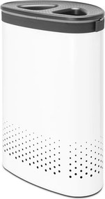 Cesto portabiancheria in metallo bianco 55 l Selector - Brabantia