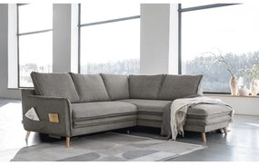Divano letto angolare grigio (angolo destro) Charming Charlie - Miuform