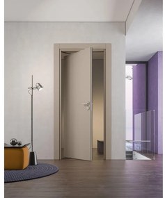 Porta interna rototraslante Capri in legno colore avorio, L 80 x H 210 cm, apertura a sinistra