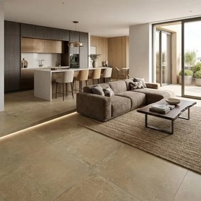 Pavimento 60x120 Cm In Gres Porcellanato Finitura Matt Cloud Fango