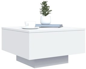 Tavolino da salotto bianco 55x55x31 cm in legno multistrato