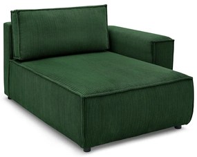 Modulo divano in velluto a coste verde, angolo destro Nihad modular - Bobochic Paris