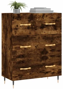 Credenza rovere fumo 69,5x34x90 cm in legno multistrato