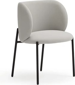 Set di sedie da pranzo grigio chiaro in imbottito 2 pz Mogi – Teulat