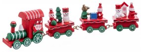 Statuetta natalizia in legno (altezza totale 7,5 cm) Locomotive – Casa Selección