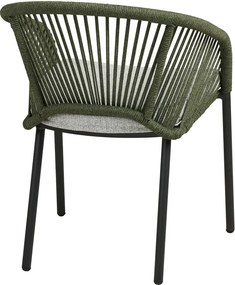 Sedia da esterno verde in metallo/in imbottito Novella – House Nordic