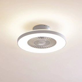 Lindby Smart LED ventilatore da soffitto Paavo, grigio, silenzioso, Tuya