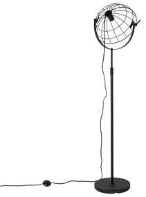 Lampada da terra industriale nera 35 cm regolabile - Hanze