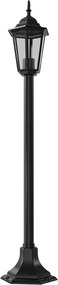 Paletto Lanterna Vintage 100cm E27 IP54 Nero - Serie Tosca