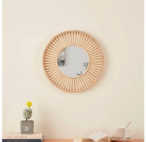 Eglo 425037 - Specchio da parete MITSUKE diam. 40 cm bambù