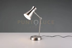 Lampada enzo diffusore doppio cono  h.50cm metallo acciaio satinato...