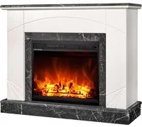 Camino Elettrico da Pavimento 85x110x27 cm Effetto Fiamma 1500W Madeira lux & Lorance