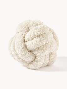 Cuscino annodato in tessuto teddy Dotty