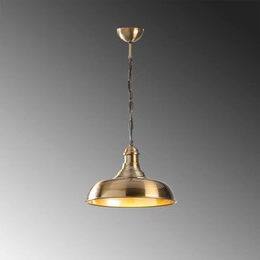 Lampadario dorato con paralume in metallo ø 32 cm Berceste – Opviq lights