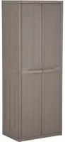 Armadio da Giardino Marrone 65x45x172 cm in PP Aspetto Legno 151241