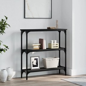 Tavolino Consolle Nero 75x22,5x75 Cm İn Legno Multistrato /