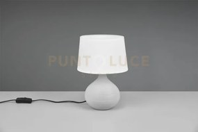 Martin lampada da tavolo base ceramica pera sfera cappuccino paralu...