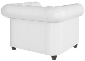 Poltrona in similpelle bianca York - Ropez