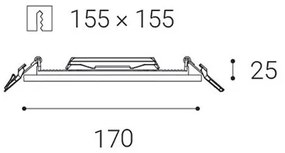 LED2 - Luce da bagno da incasso LED SLIM LED/15W/230V IP43 CRI 90