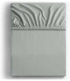 Lenzuolo con angoli grigio chiaro in jersey 120x200 cm Amber – Restilo