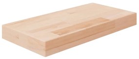 Ripiano 40x20x4 Cm Legno Massello Di Rovere Non Trattato /