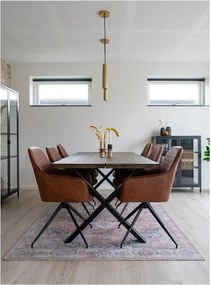 Sedia da pranzo marrone chiaro in imbottito Harbo – House Nordic