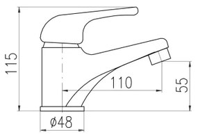 RAV Slezák SAJ091.0 - Miscelatore per lavabo JUNIOR 11 cm rosso/giallo