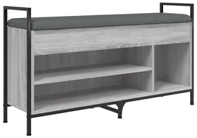 Panca porta scarpe grigio sonoma 105,5x32x57,5 cm