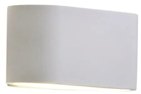 Applique da Parete LINEAR in Gesso Pitturabile G9 Materiale Gesso