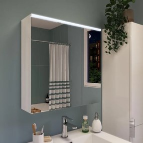 Specchio Contenitore Con Illuminazione Essential SENSEA bianco L 60 x H 60 x P 17 cm