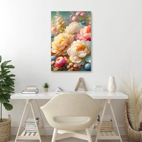 Quadro su tela – Giardino romantico con peonie